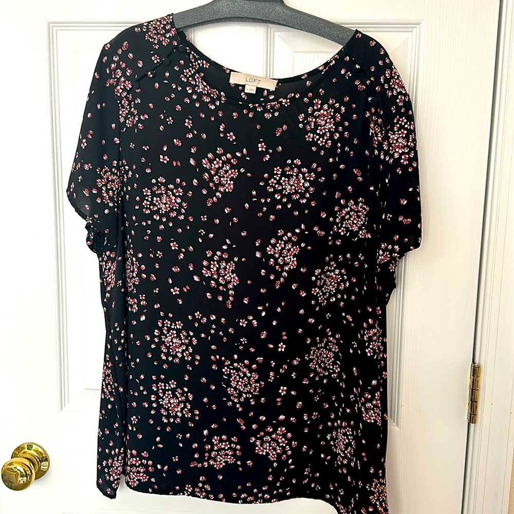 Loft black blouse size XL